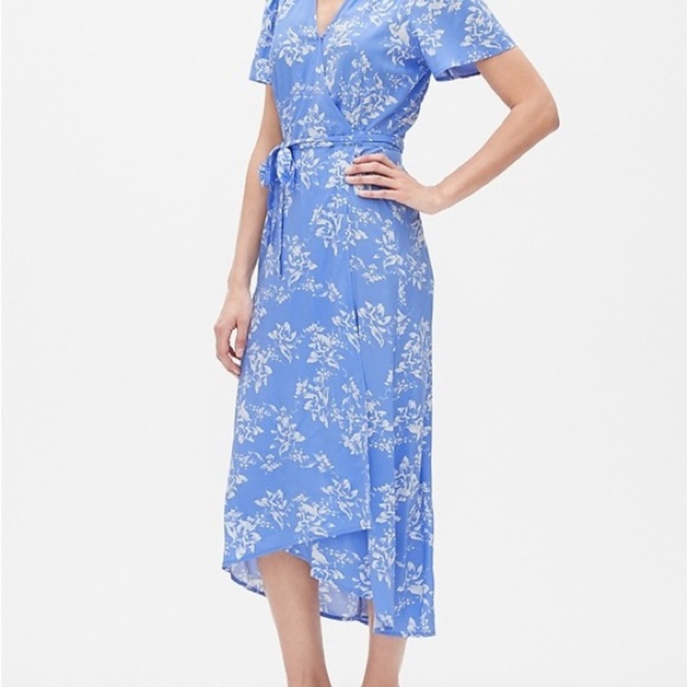 GAP Factory Print Wrap Mini Dress